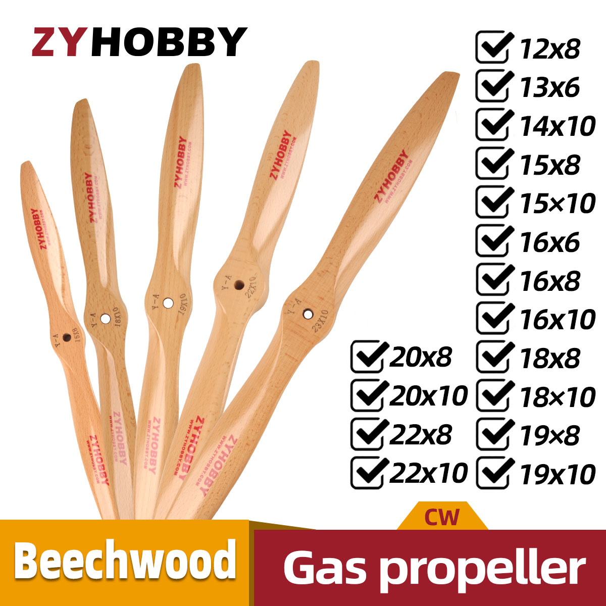 Propeller Balancer Tool - 1 Buah Baling-Baling Kayu CW Untuk