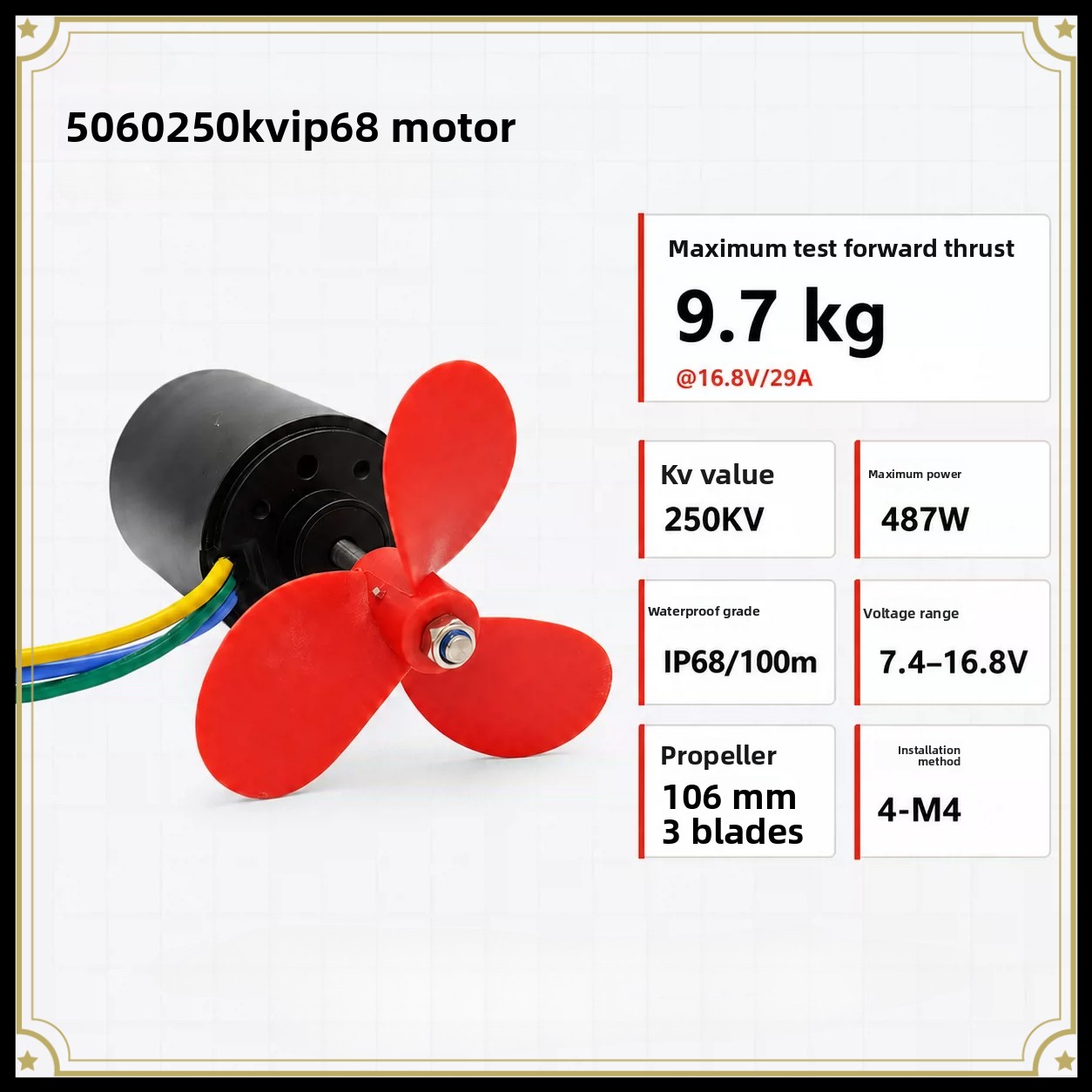 Rc Boat Brushless Motor - Motor Tanpa Sikat Tahan Air A5060
