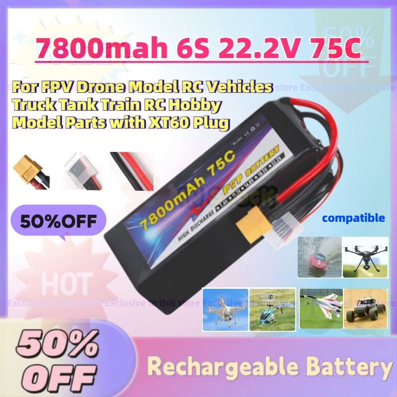 Drone Rc Truck - Baterai Lipo 7800mah 6S 22.2V 75C