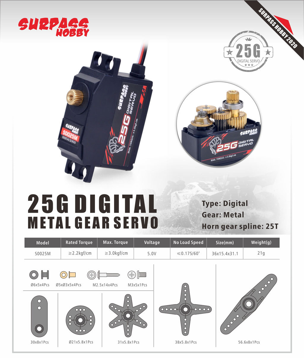 5PCS Servo Digital Metal Gear  - Drone Rc Boat ulasan dan harga