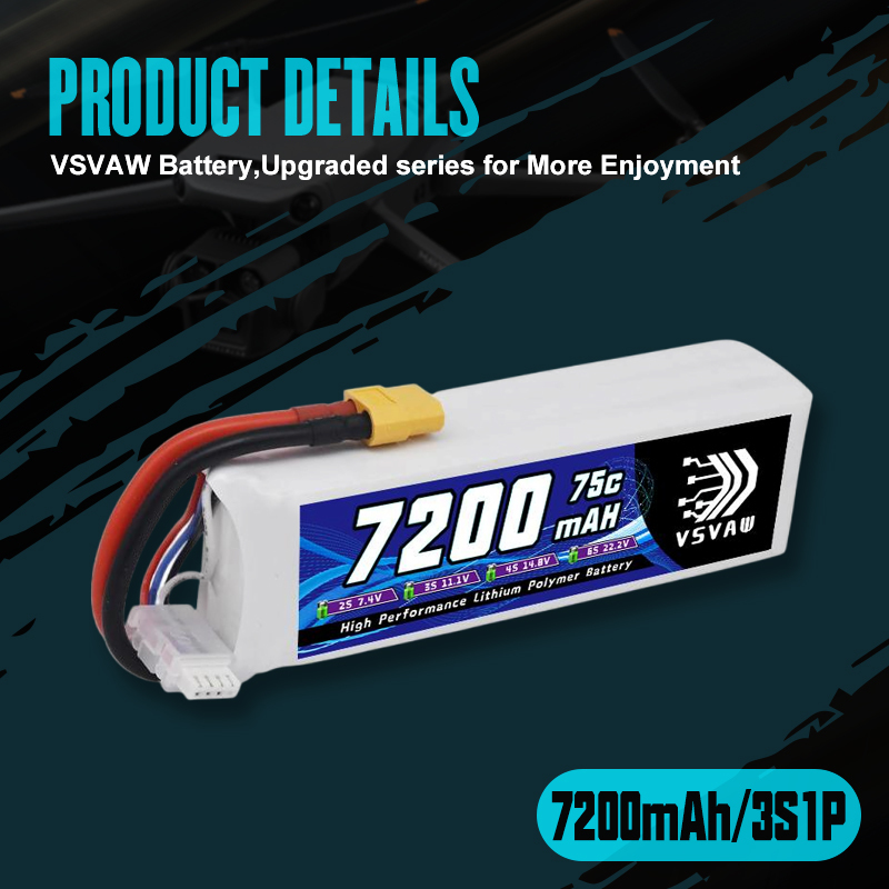 Baterai Lipo VSVAW 3S 11.1V 72 - Drone Rc Truck ulasan dan harga