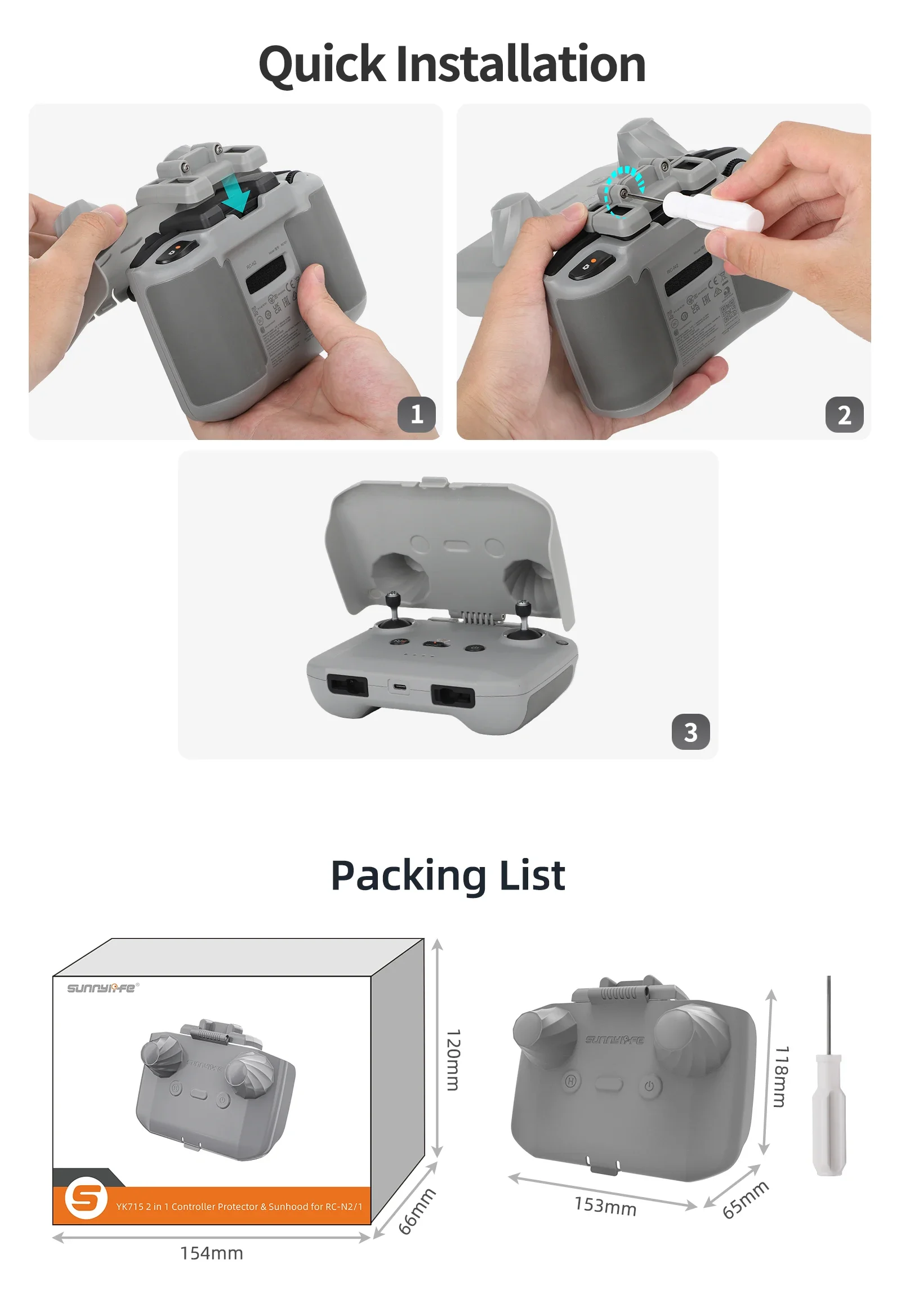 Pelindung Kontroler 2 in 1 Sun - Drone Dji Rc Mini 3 Pro ulasan dan harga