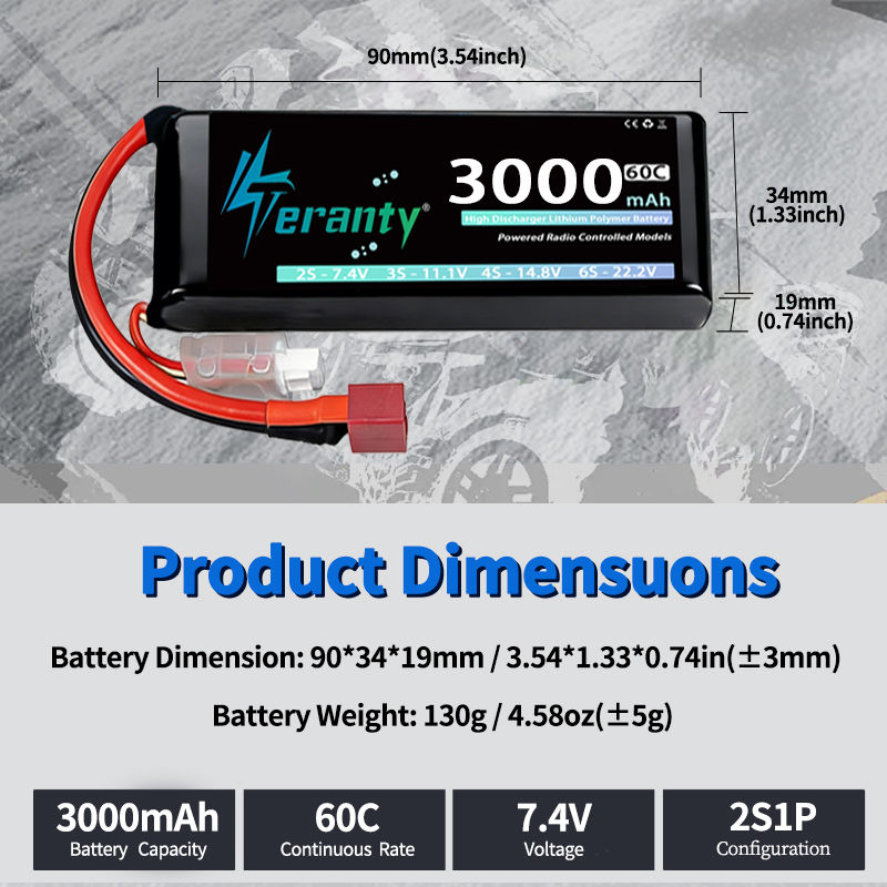 TERANTY 2S 3000mAh Baterai Lip - Drone Rc Truck ulasan dan harga