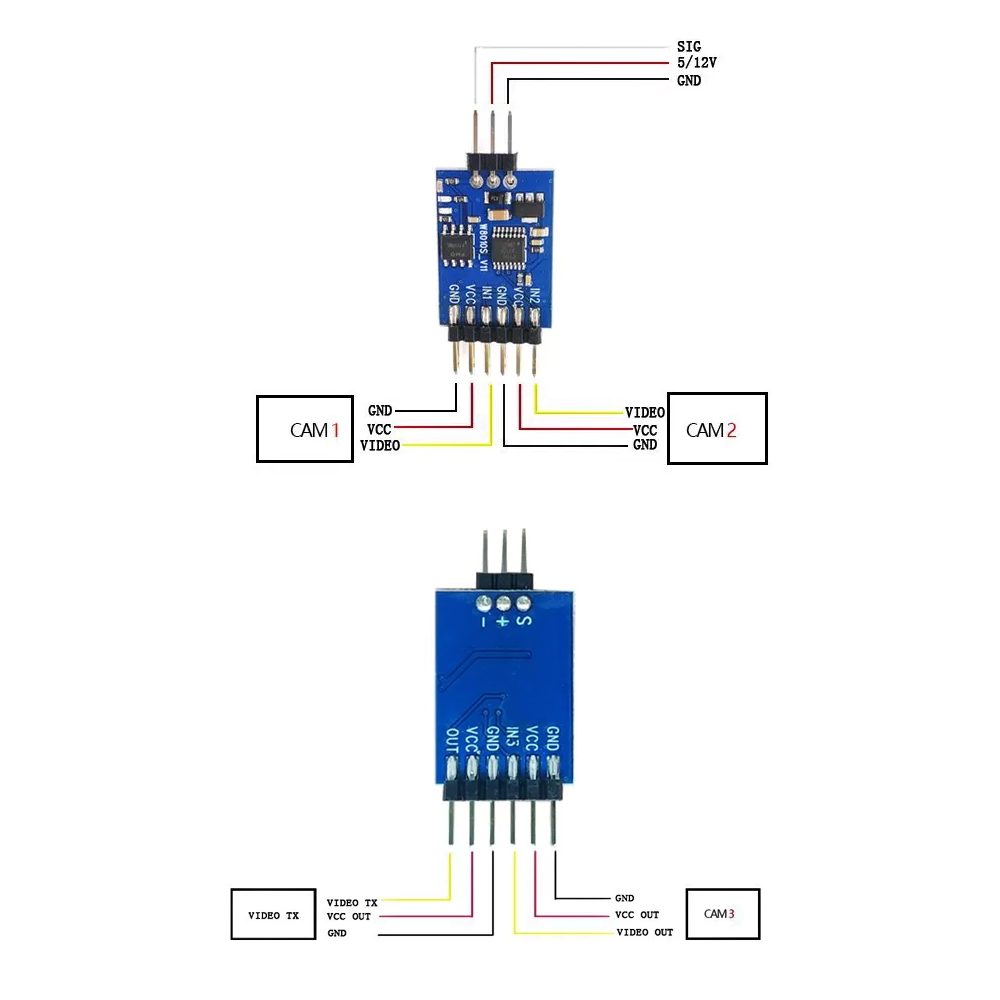 Modul Pengalih Video 3 Saluran - Drone Rc With Camera ulasan dan harga
