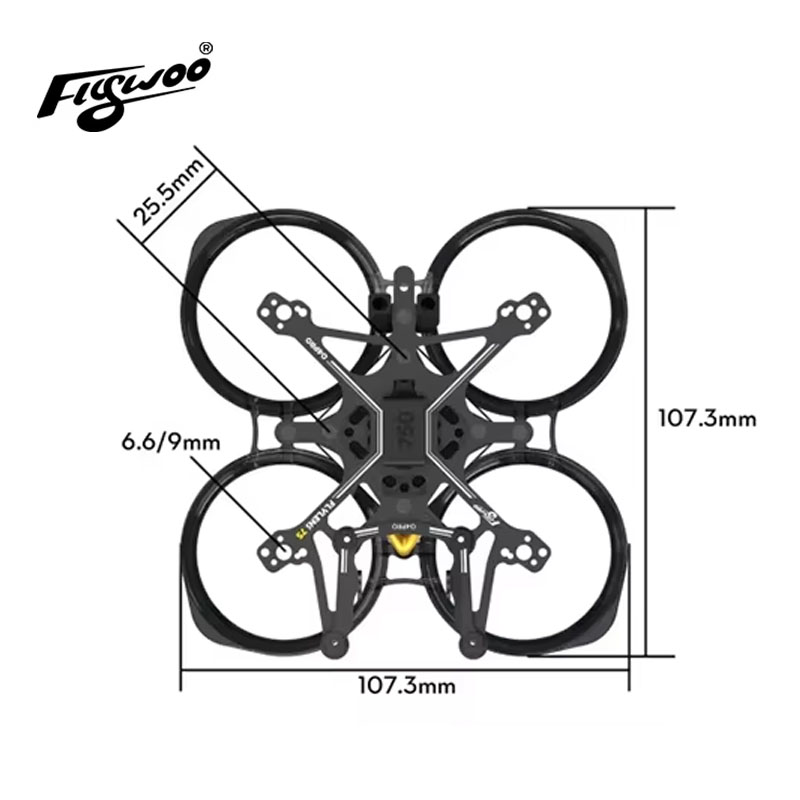 Flywoo Flylens 75 Frame Kit 1. - Quadcopter Frame ulasan dan harga