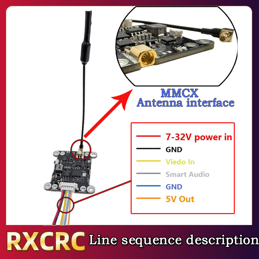 Modul RXCRC 5.8G 48CH 1.6W VTX - Drone Rc With Camera ulasan dan harga