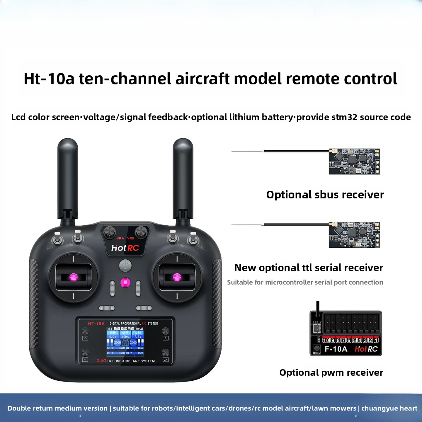 Hotrc HT-10A HT-8A 2.4GHz 10CH - Drone Rc Boat ulasan dan harga