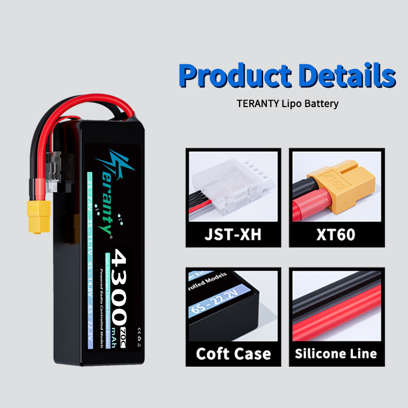 TERANTY 4S 4300mAh 14.8V 70C 1 - Drone Rc Truck ulasan dan harga
