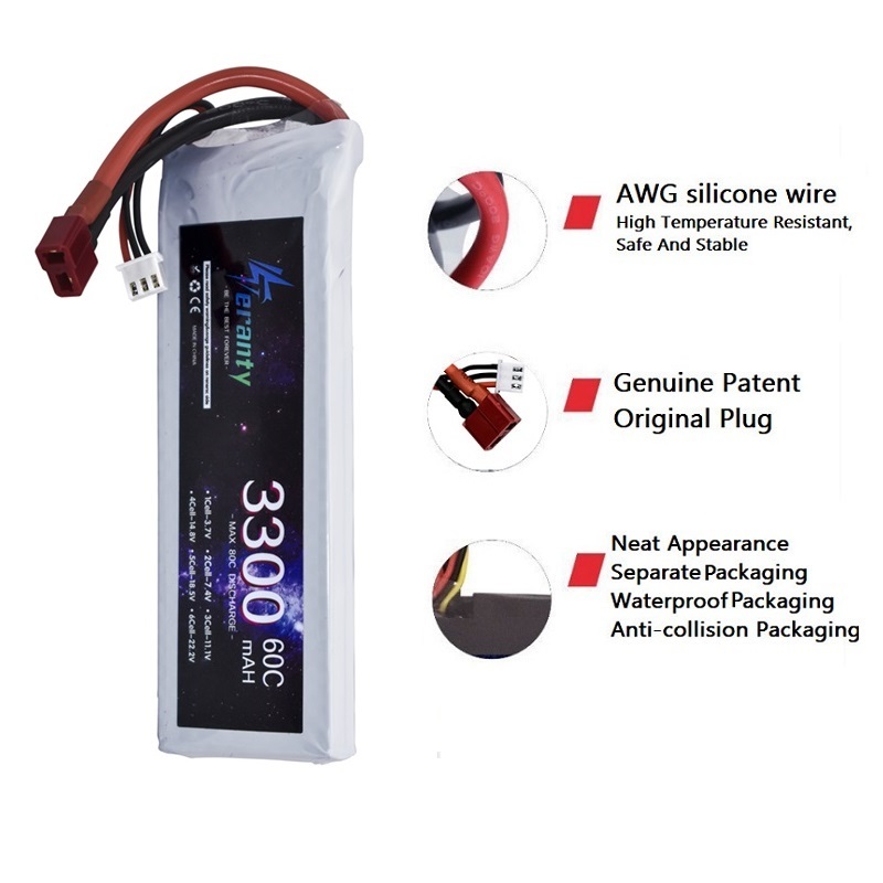 2S 7.4V baterai LiPo 3300mAh 6 - Drone Rc Boat ulasan dan harga