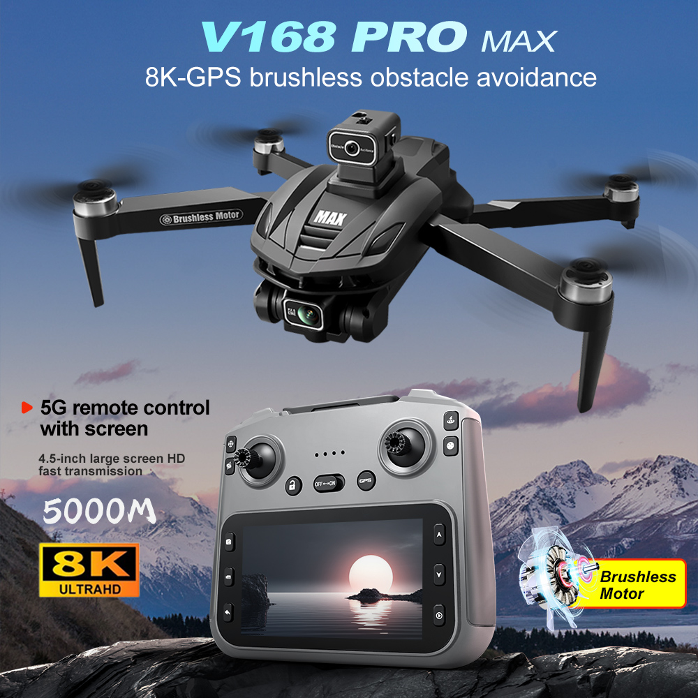 V168 PRO Max GPS Drone 8K Prof - Drone Rc Fpv Pro ulasan dan harga
