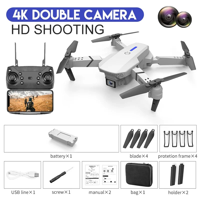 E88 Pro Drone Lipat Cerdas Men - Drone Rc Team City ulasan dan harga