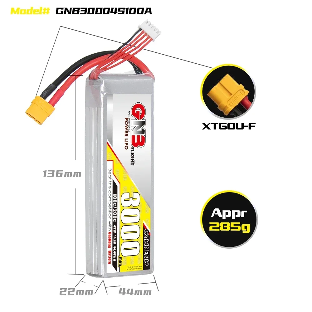 GAONENG GNB 3000MAh 4S 100C 20 - Drone Rc Boat ulasan dan harga
