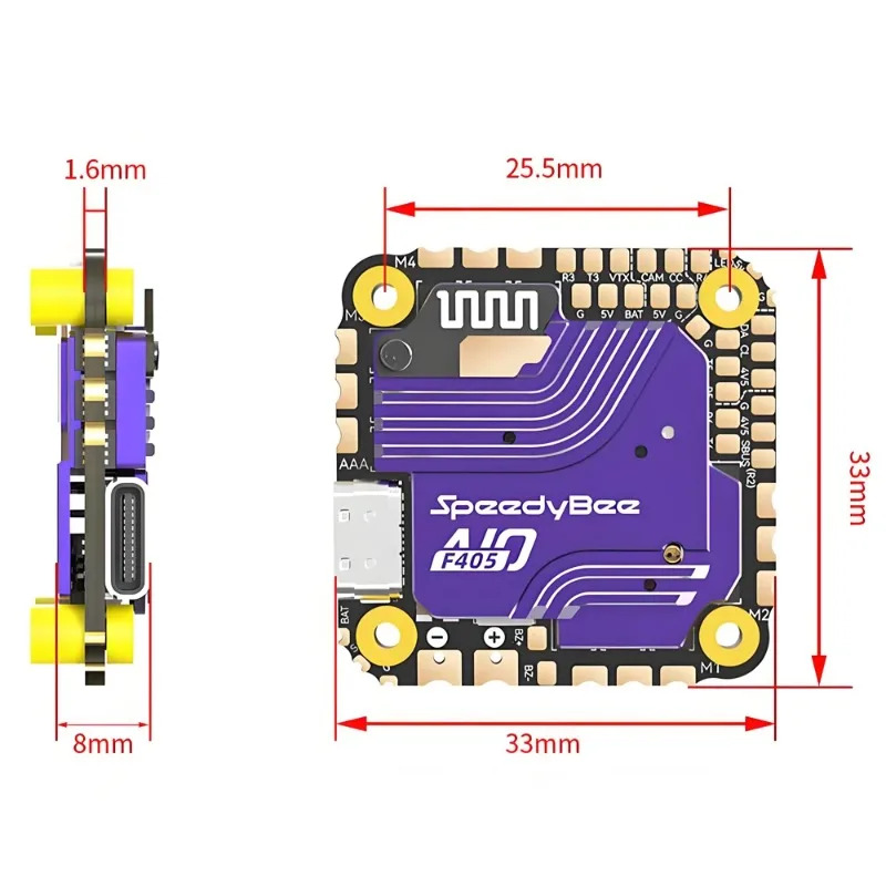 SpeedyBee F405 AIO Flight Cont - Drone Rc Flight Controller ulasan dan harga