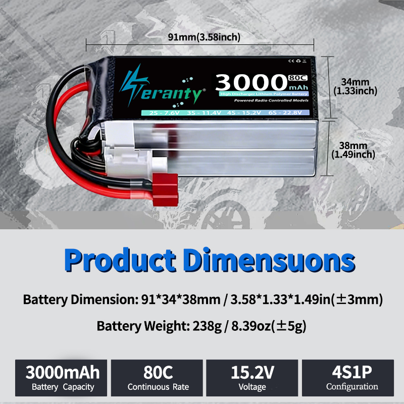 2 Buah Baterai Lipo TERANTY 14 - Drone Rc Truck ulasan dan harga